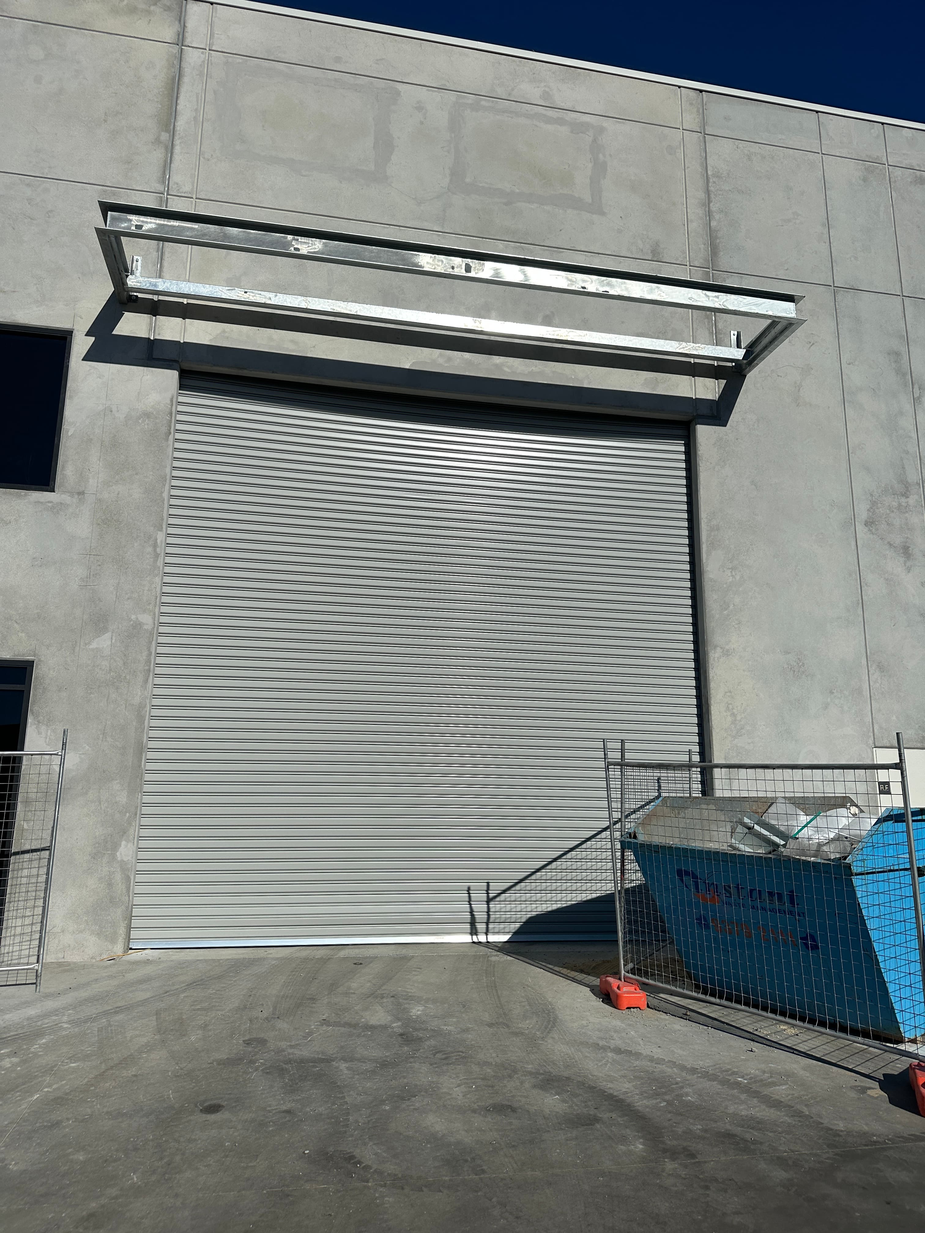 Commercial roller shutter installation